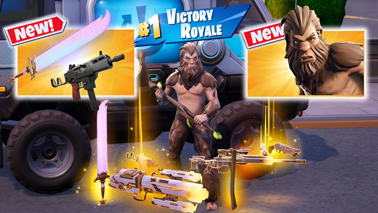 BIGFOOT VS ALL MYTHIC GUNS IN FORTNITE (NEW! Chapter 7 Season 1)