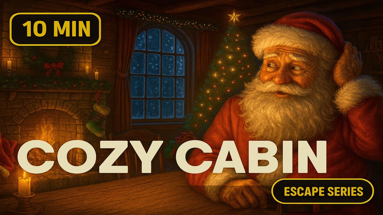 A Cozy Christmas Night at the North Pole — Santa’s Workshop Ambience (10-Min Escape | 4K)