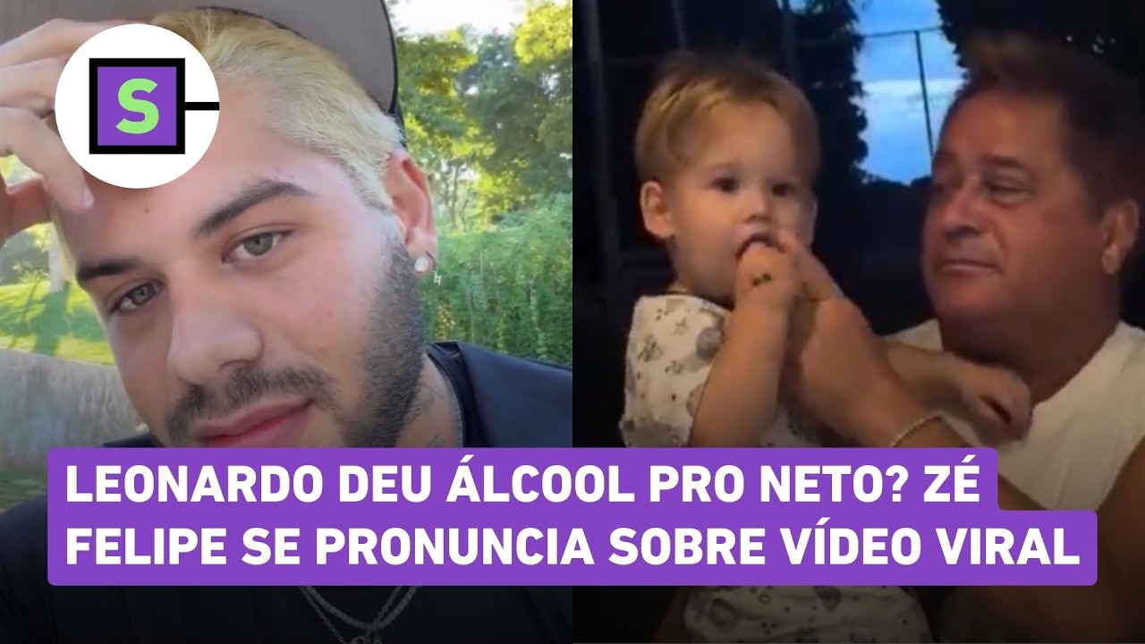 Zé Felipe se pronuncia após vídeo de Leonardo com bebida ao lado do neto viralizar