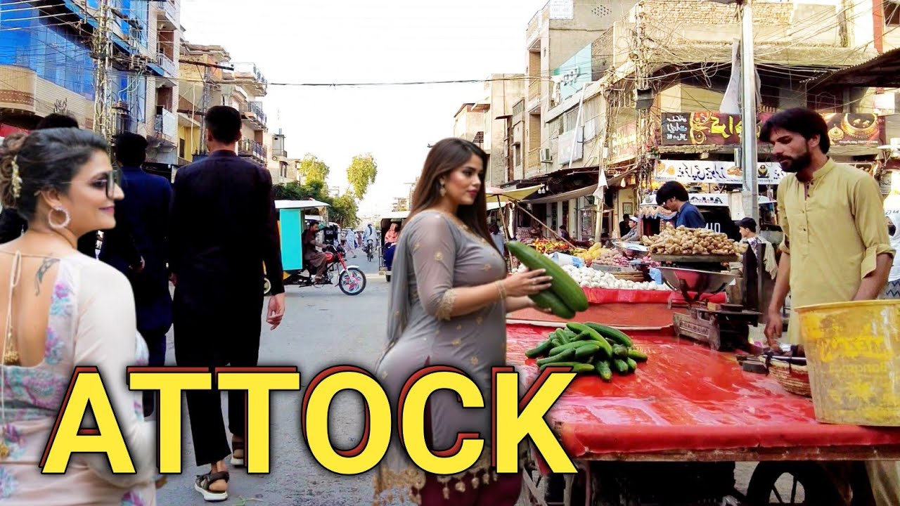 🇵🇰Attock Main Bazaar Walking tour 4k 2025 Crowded bazaar