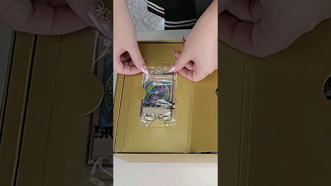 First Reaction YuGiOh x Adidas Dark Magician Promo Card 😱⚠️ #yugioh #adidas #unboxing #reels #shorts