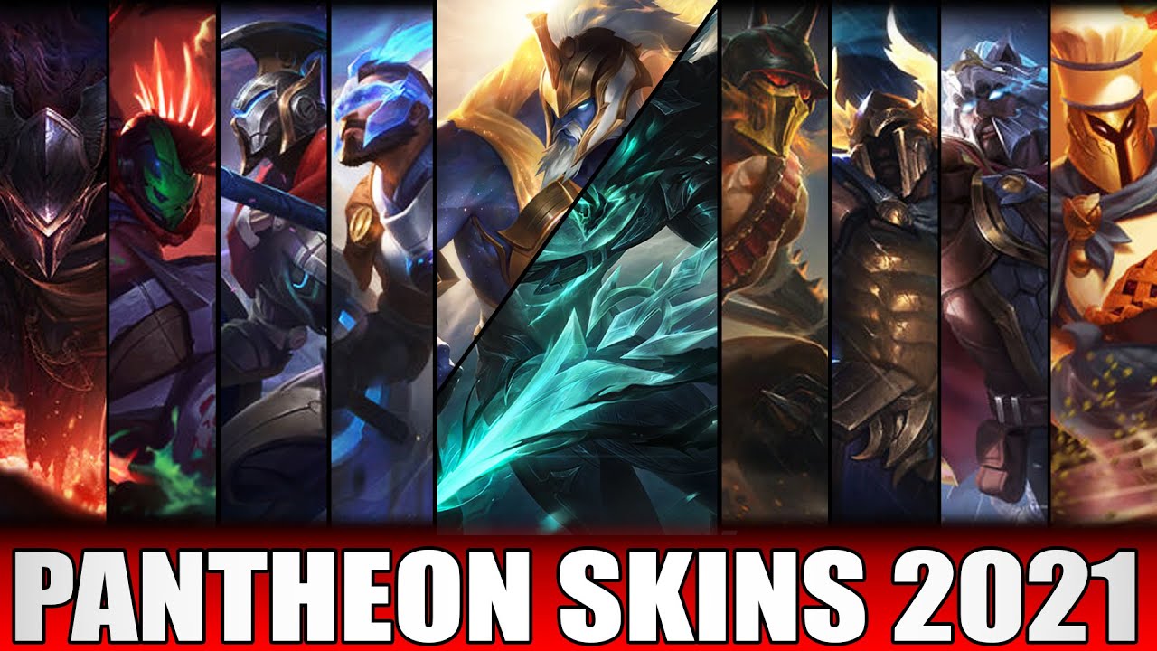 ALL PANTHEON SKINS - Including Ascended Pantheon Prestige Edition & Ruined Pantheon Skin Spotlight