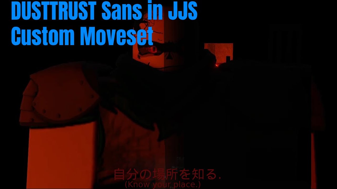 TUTORIAL! - DUSTTRUST Sans Custom Moveset in Roblox Jujutsu Shenanigans (JJS Tutorial)