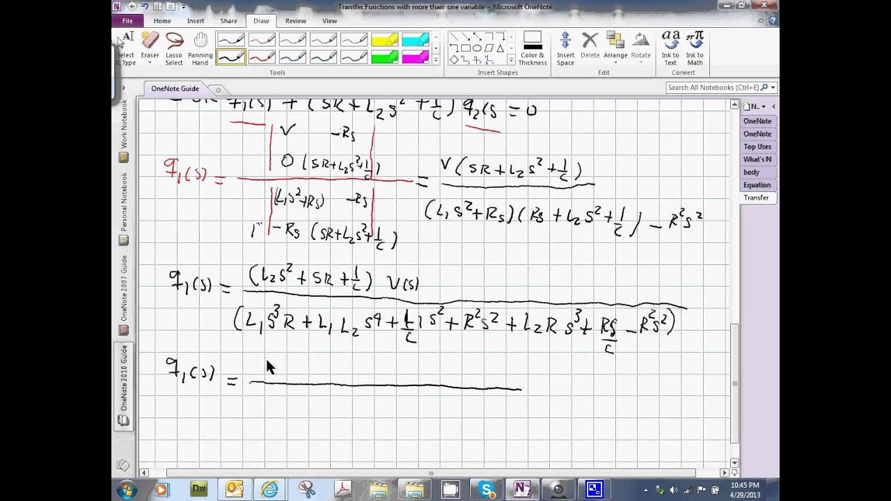 Transfer Functions.  Using the Laplace Transform     2942013_2258_33 Part 2