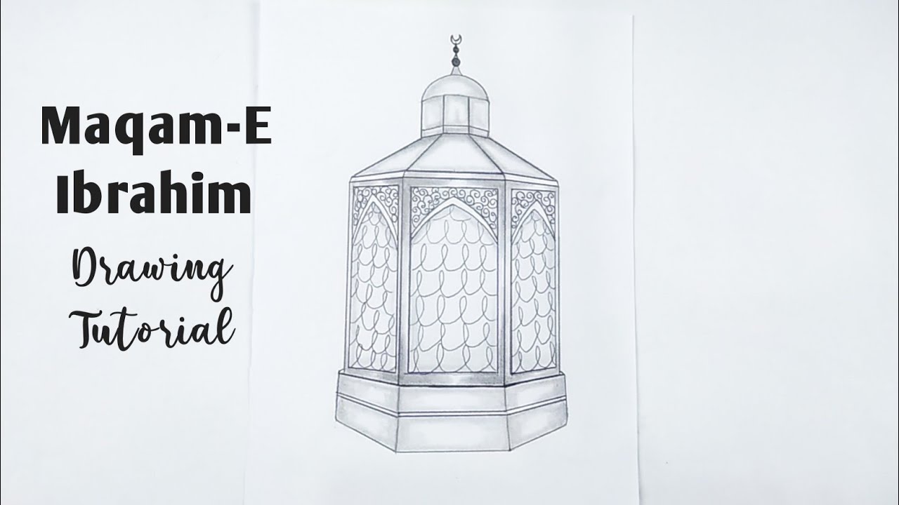 Maqam E Ibrahim Drawing | How To Draw The Maqam E Ibrahim Step By Step |Footprint of Prophet Ibrahim