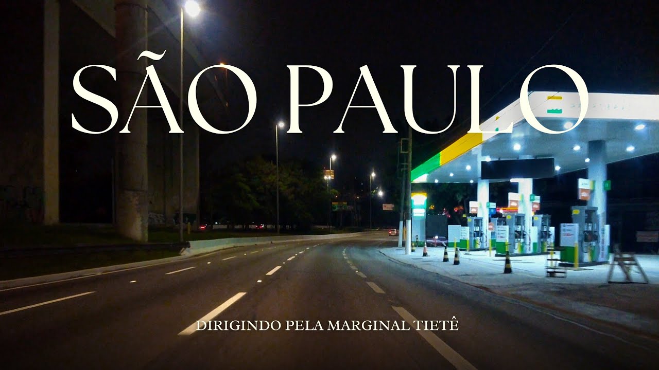 Dirigindo pela Marginal Tietê à noite • São Paulo 4K