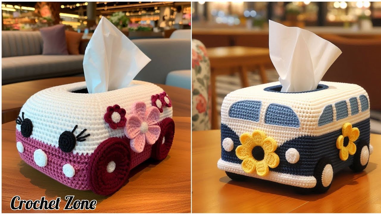 Beautiful Crochet Tissue Box Cover Ideas – Easy, Creative & Stylish Designs for Your Home. 