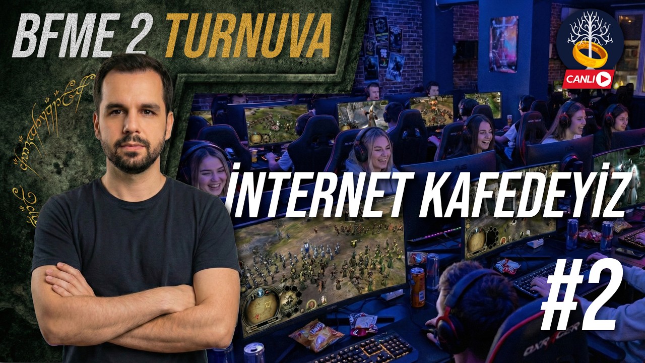 Ödüllü BFME 2 Turnuvası: İnternet Kafedeyiz! (1v1 Canlı Yayın) | The Battle for Middle-earth II