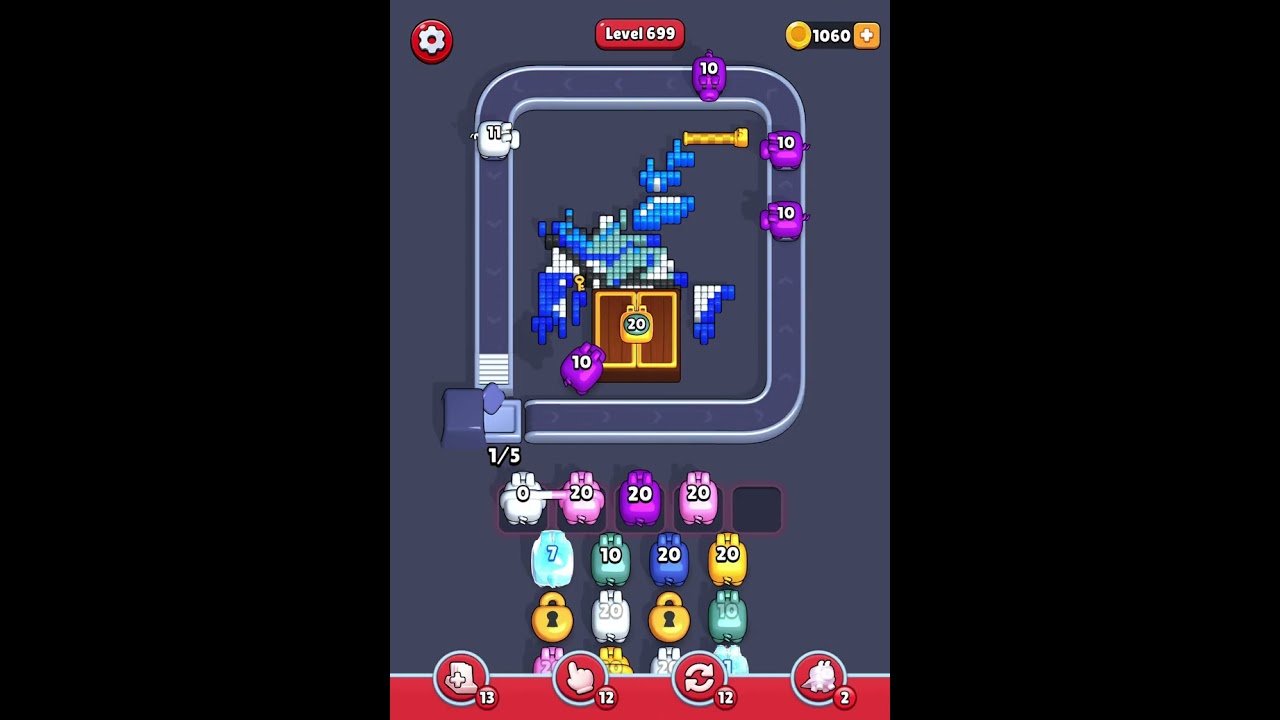 Pixel Flow super hard level 699 solution 🥶🤯