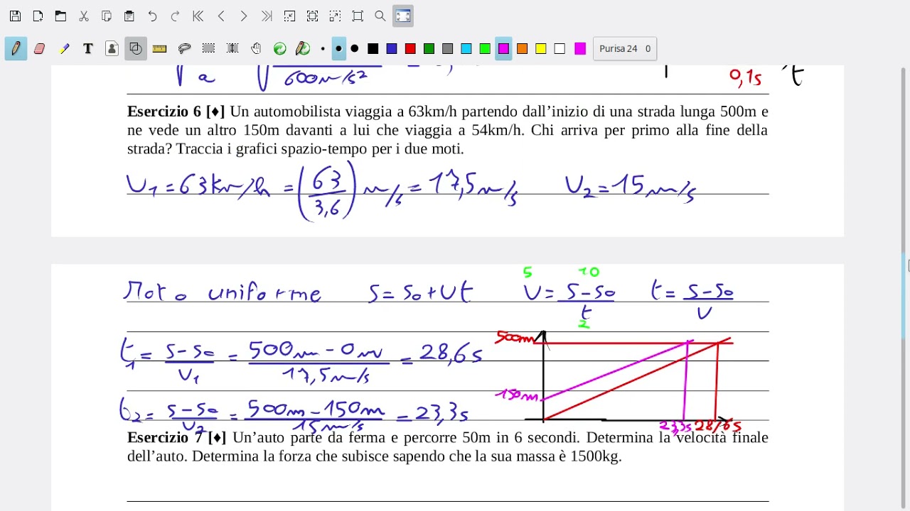 Esercizi cinematica