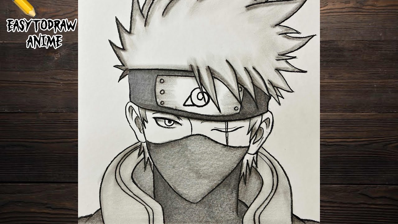 How to draw  Kakashi Hatake || Naruto drawing tutorial for beginners || Easy anime drawing 