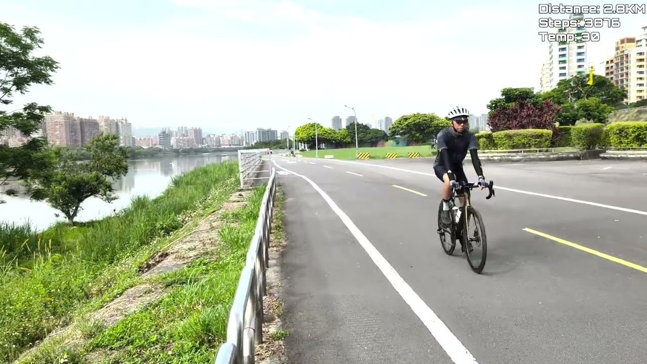4K HDR Morning Walk In BEAUTIFUL Riverside Park - Taipei Taiwan