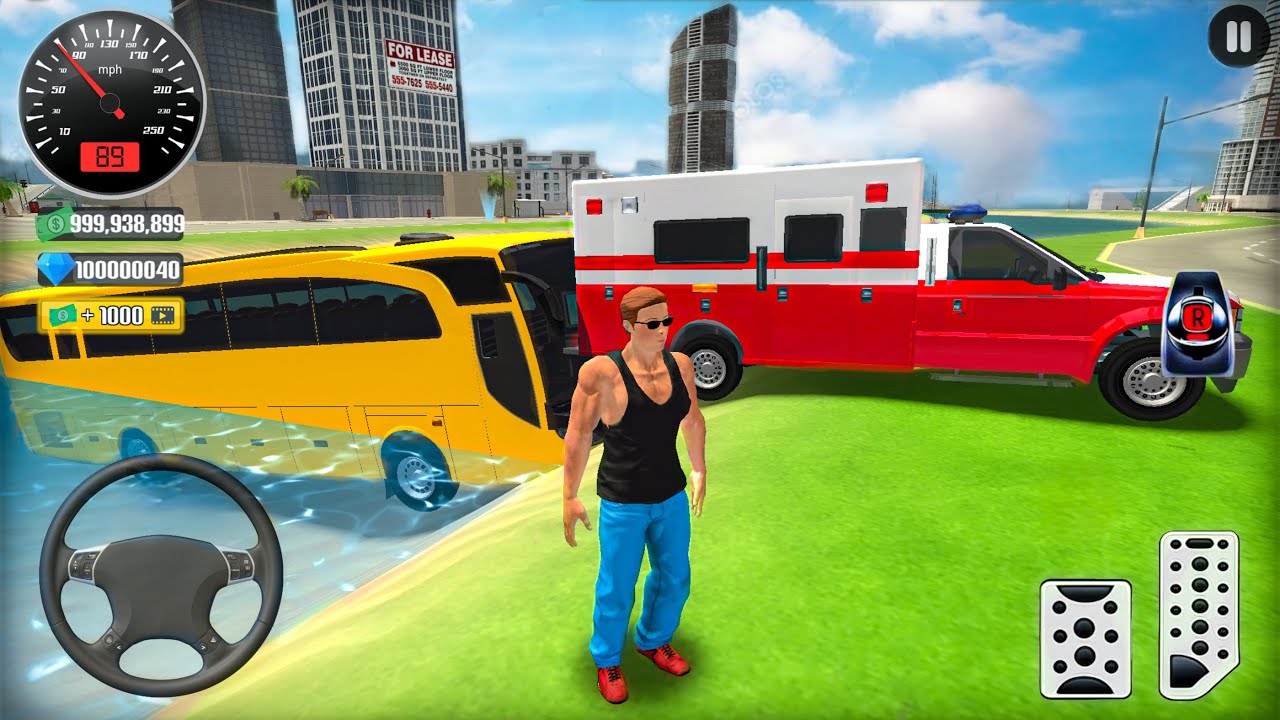Go to Town 6 - Public Transport Bus & Ambulance Driving in Open World Game - Android Gameplay