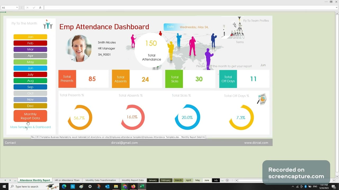 Employee Attendance Dashboard