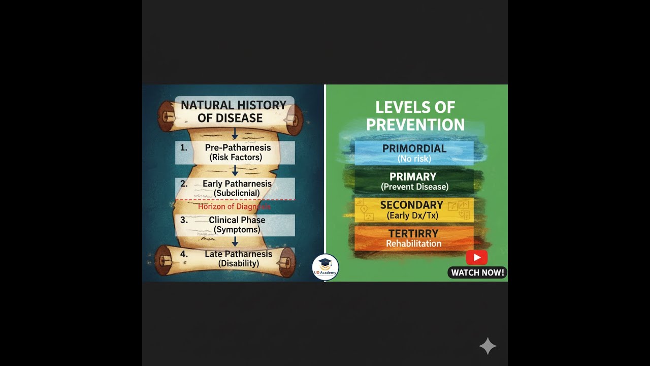 Natural History Of Diseases ! Levels of Prevention ! Public Health