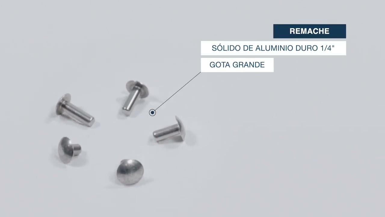 Remache S&oacute;lido de Aluminio Duro 1/4