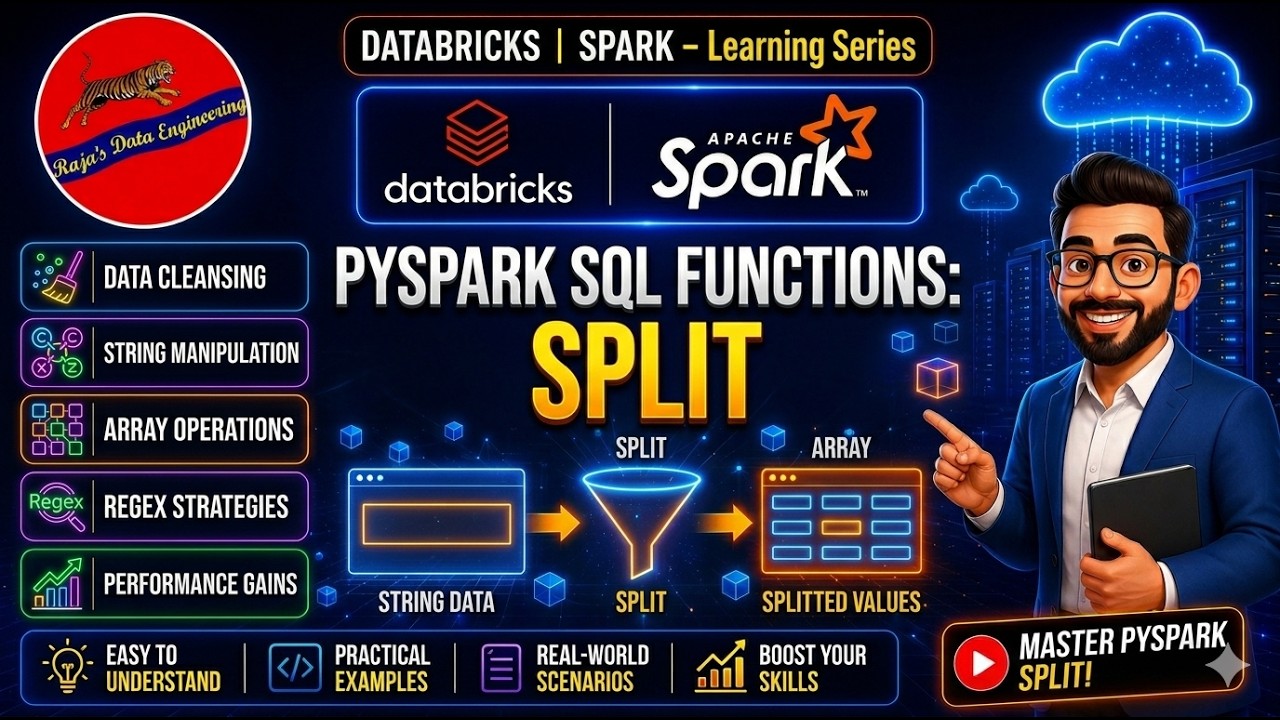 39. Databricks | Spark | Pyspark Functions| Split