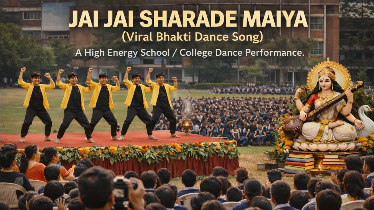 Jai Jai Sharade Maa 🙏 | Viral Bhakti Dance Song | School & College Dance Performance 2026