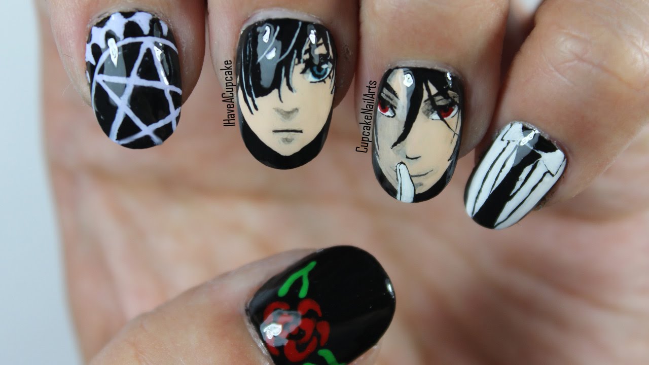 Black Butler Nails - Anime Nail Art -