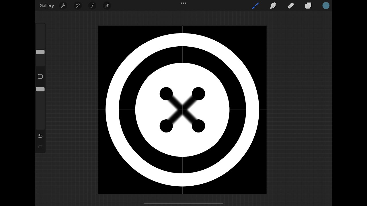 Simple button brush in Procreate