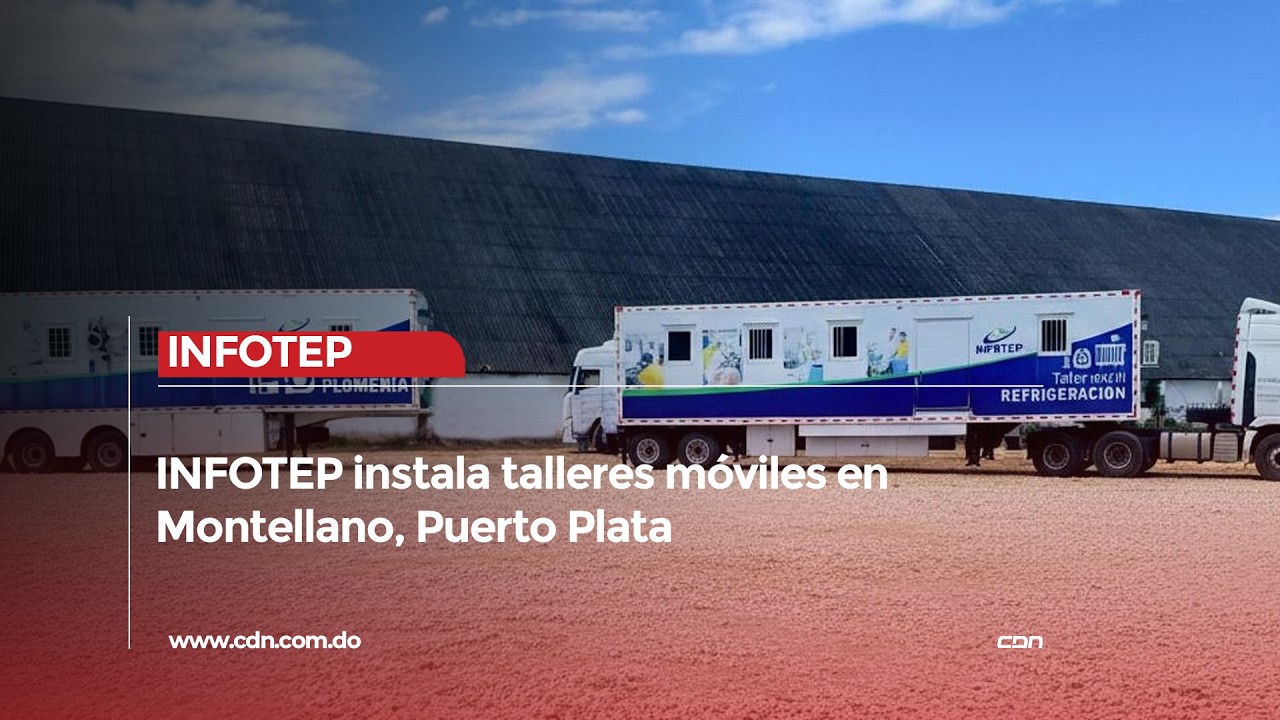 Infotep instala talleres móviles en Montellano, en Puerto Plata