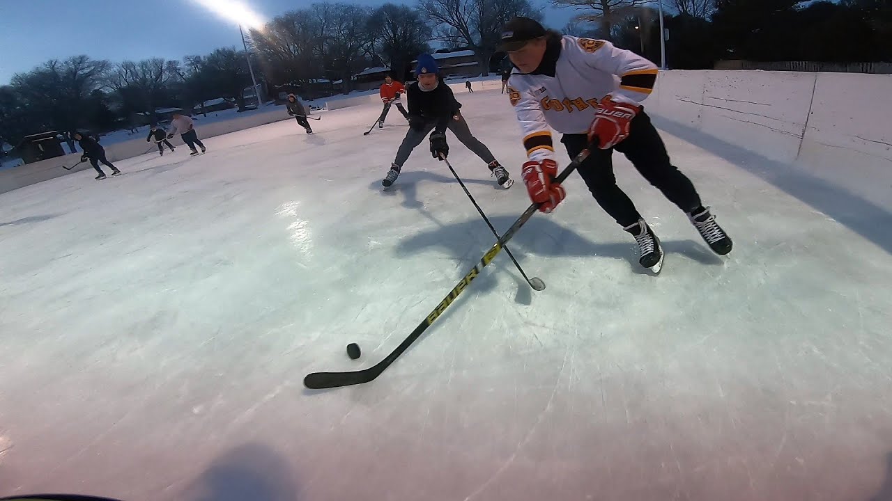 GoPro Hockey: Outdoor Pickup in Wisconsin (Pond Hockey)