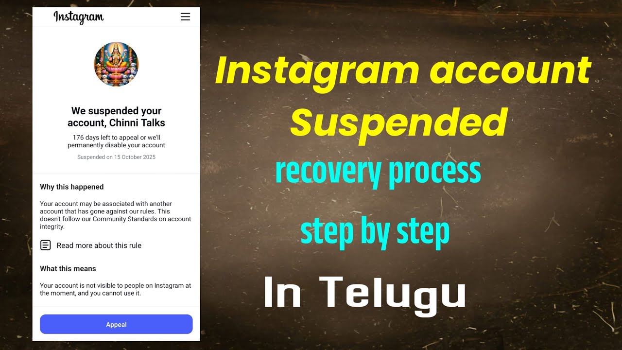 We suspended your instagram account problem solve this easy process 