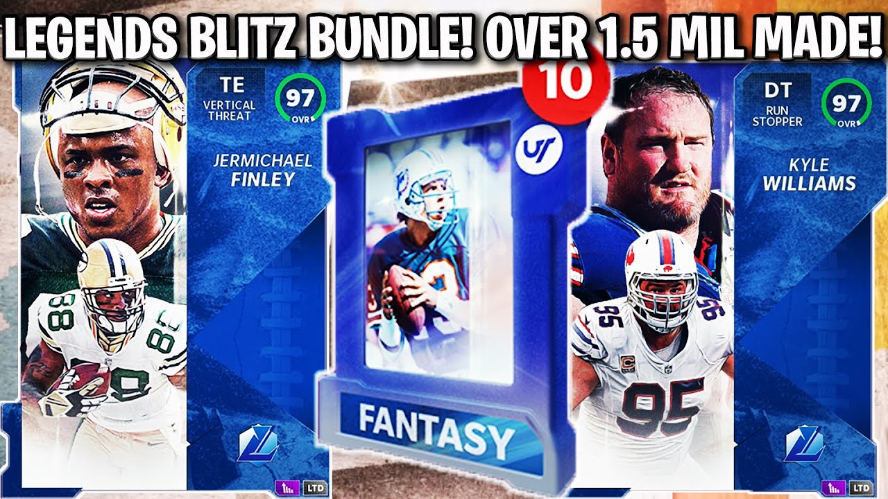 LEGENDS BLITZ BUNDLE! OMG OVER 1.5 MILLION COINS MADE! 97 OVERALL LEGENDS FINLEY AND WILLIAMS!