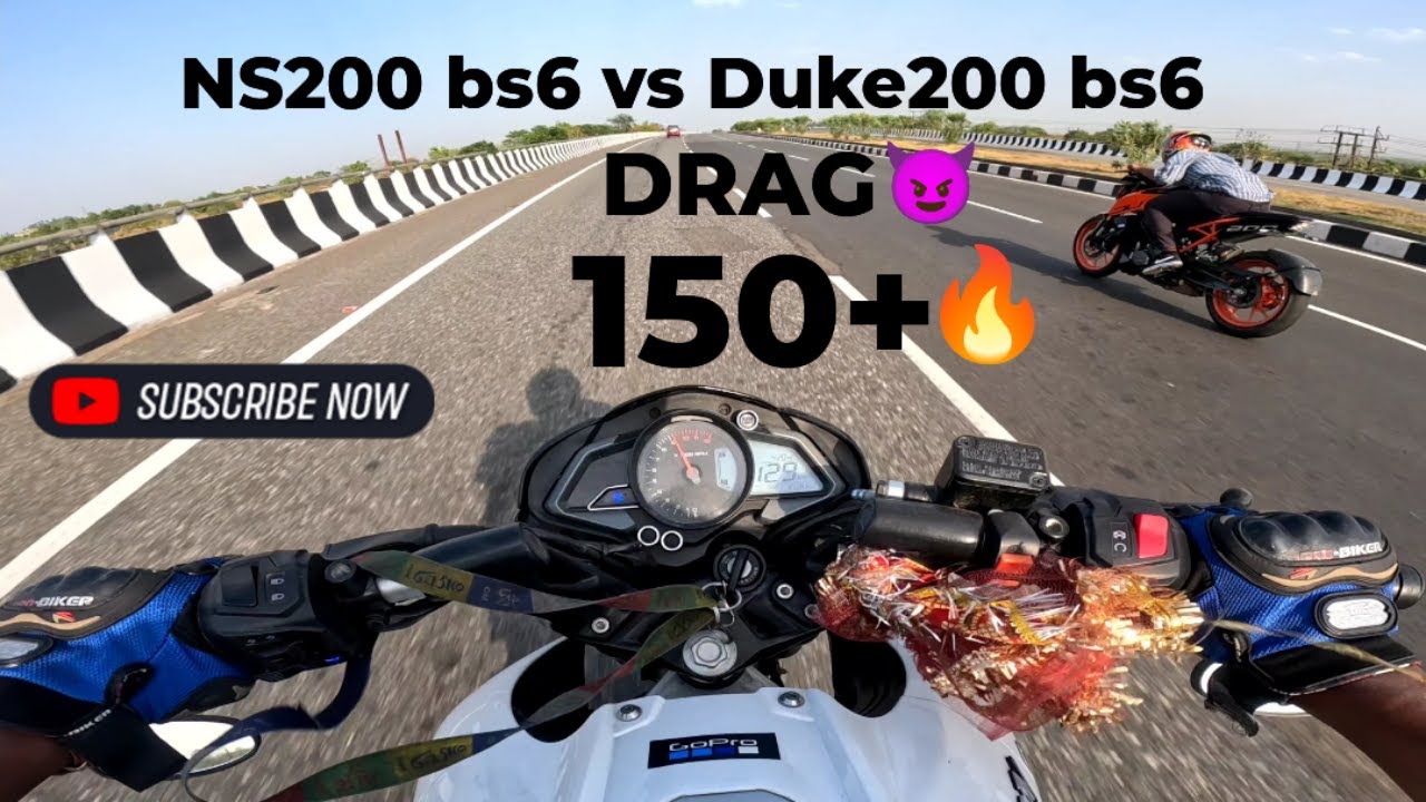 PULSAR NS200 BS6 VS DUKE200 BS6 DRAG RACE 🔥|| WHICH IS THE BEST POWER MACHINE 2023 || TOPSPEED 150+🔥