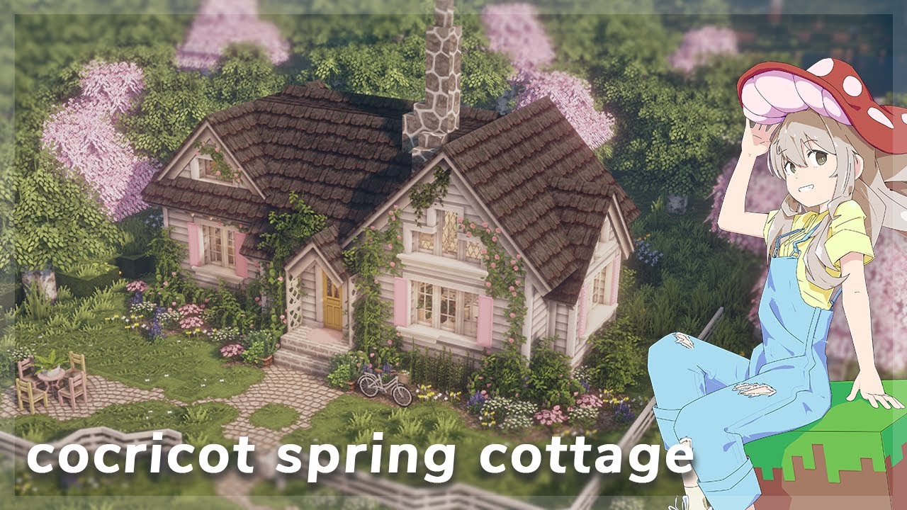 Springtime Pastel Cottage 💐🌷 | Aesthetic Minecraft with Cocricot & Minia Turia