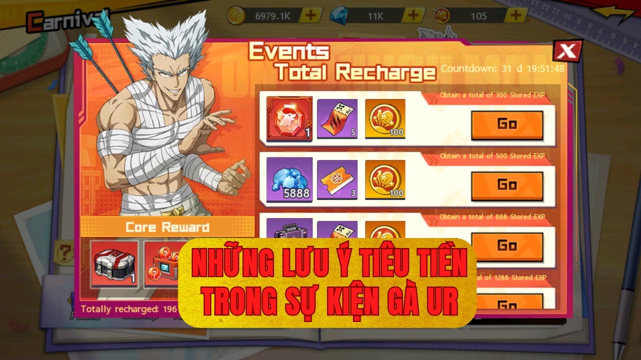Những Lưu Ý Khi Tiêu Tiền Trong Sự Kiện Carnival Tặng Hồn Garou UR - One Punch Man The Strongest