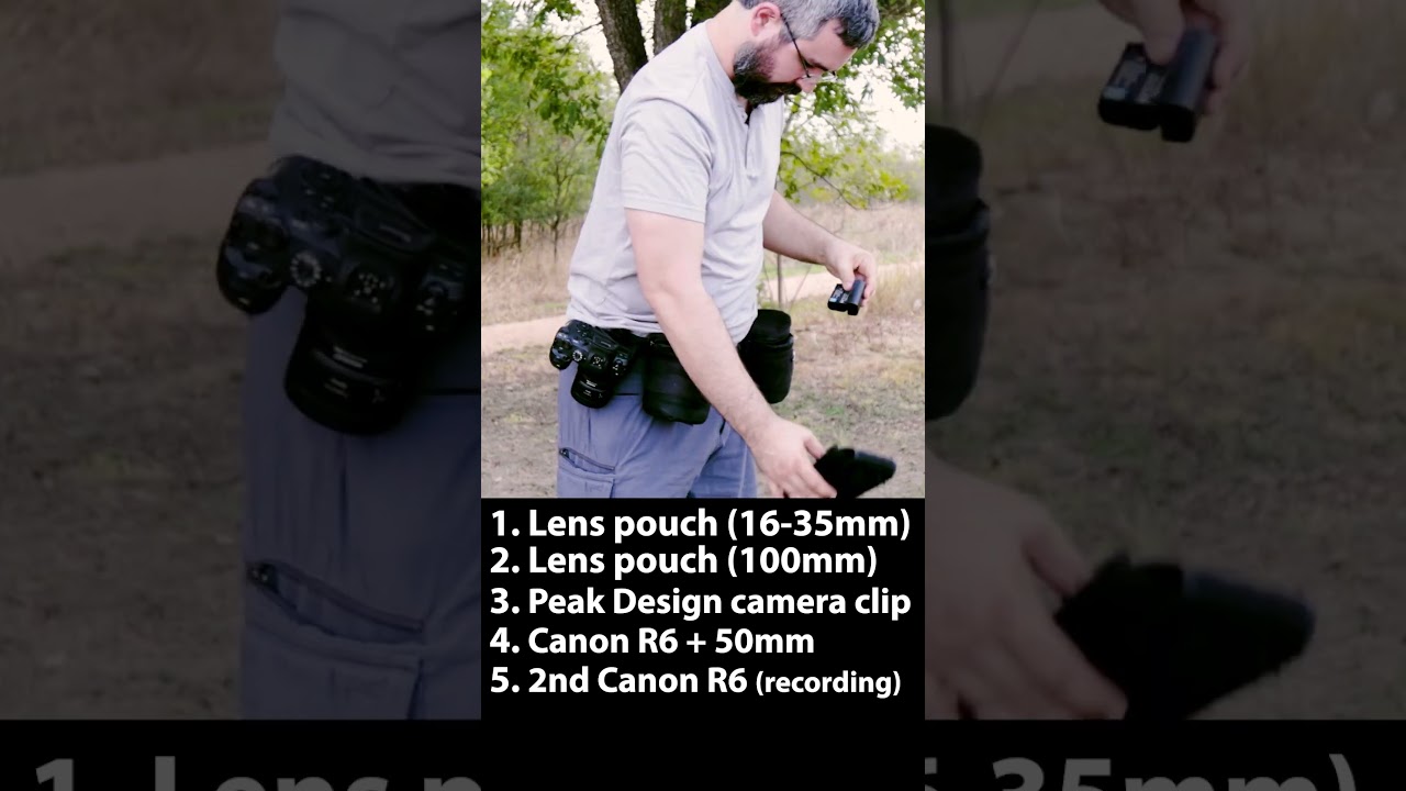 My portable photography setup! No more camera bag - I'm FREE! 