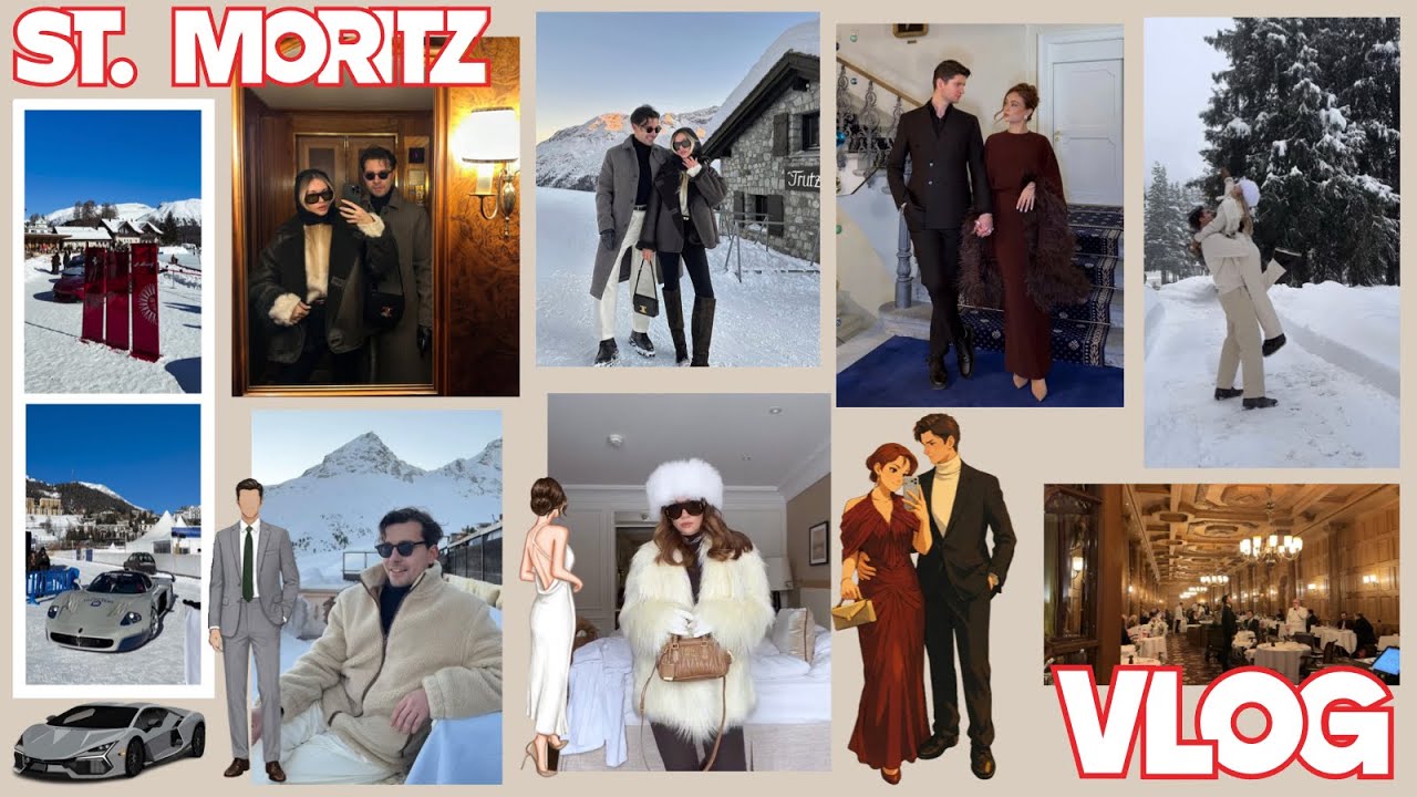 St moritz vlog \ luxury lifestyle \ grwm \ snowman in Switzerland @Itsitaliaan \ driving \ me 