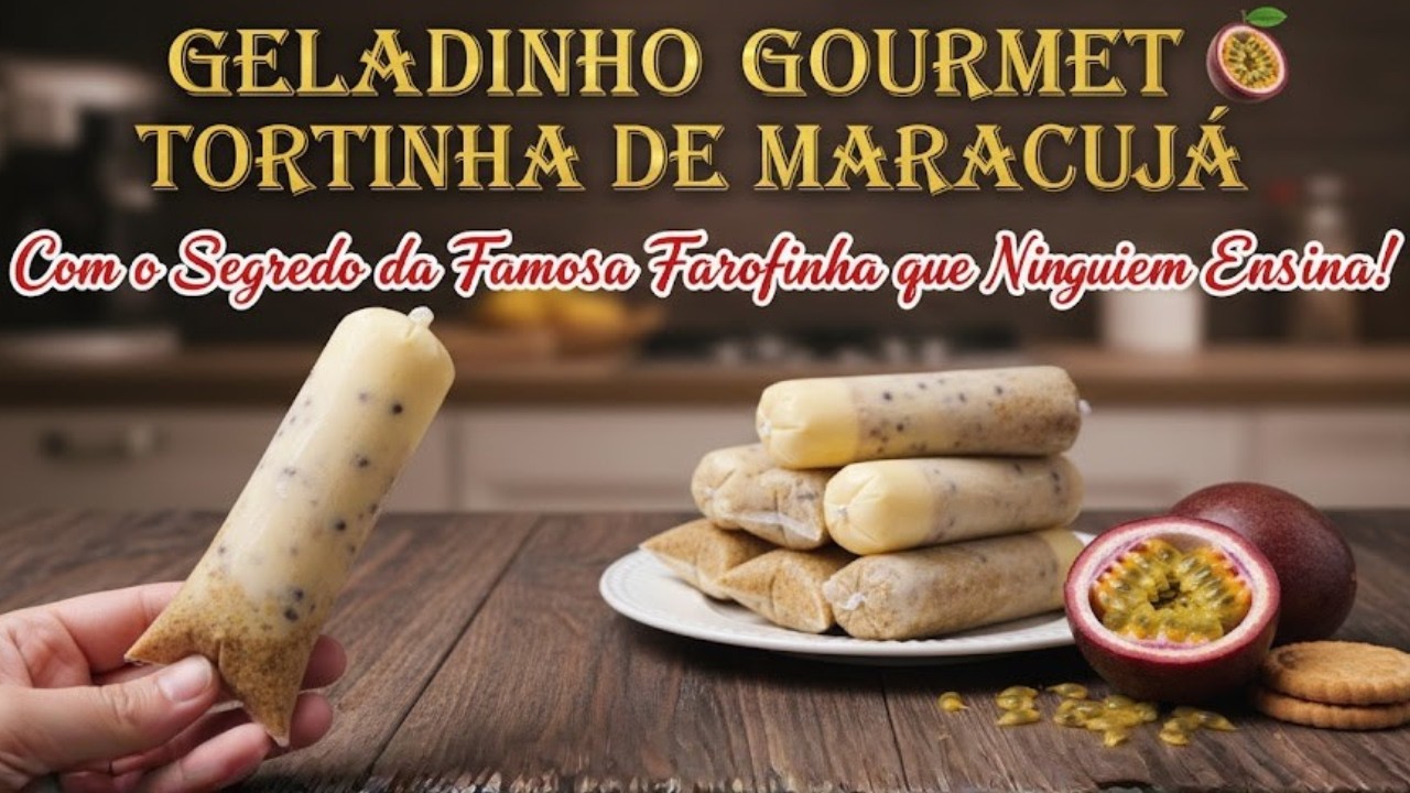 GELADINHO GOURMET TORTINHA DE MARACUJÁ: O Segredo da Farofinha Revelado! 🍋🥧