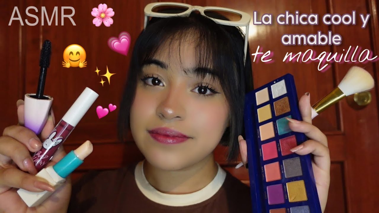 ASMR roleplay la chica popular del colegio te maquilla 💄📚🥰