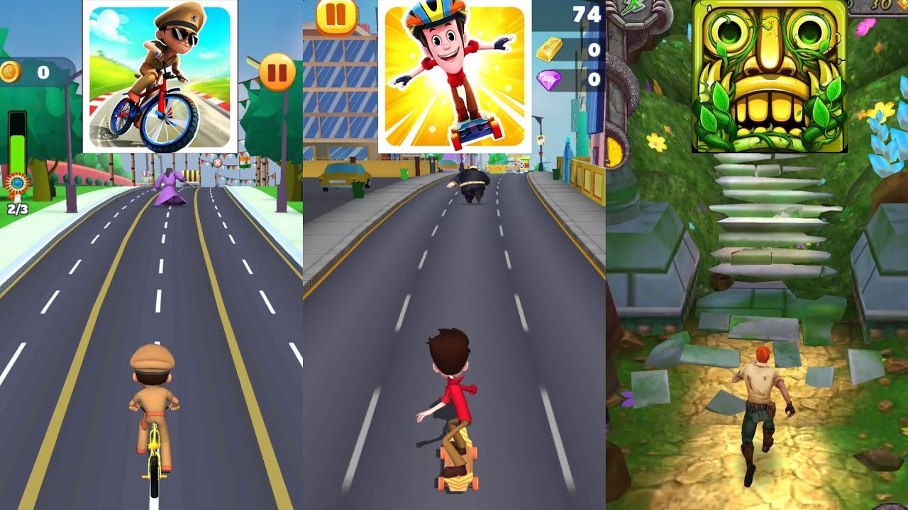 Little Singham Cycle Race 🆚 Smaashhing Simmba 🆚  Temple Run 2 New Update