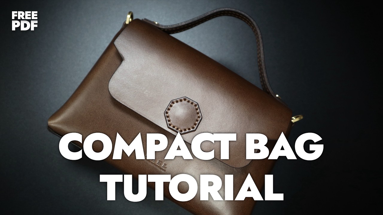 Making a compact bag / 콤팩트백 만들기 / Leather craft PDF / 가죽 공예 패턴