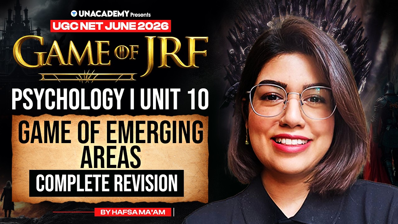 UGC NET Psychology Emerging Areas One Shot Revision | UGC NET Psychology 2026 | Hafsa Mam