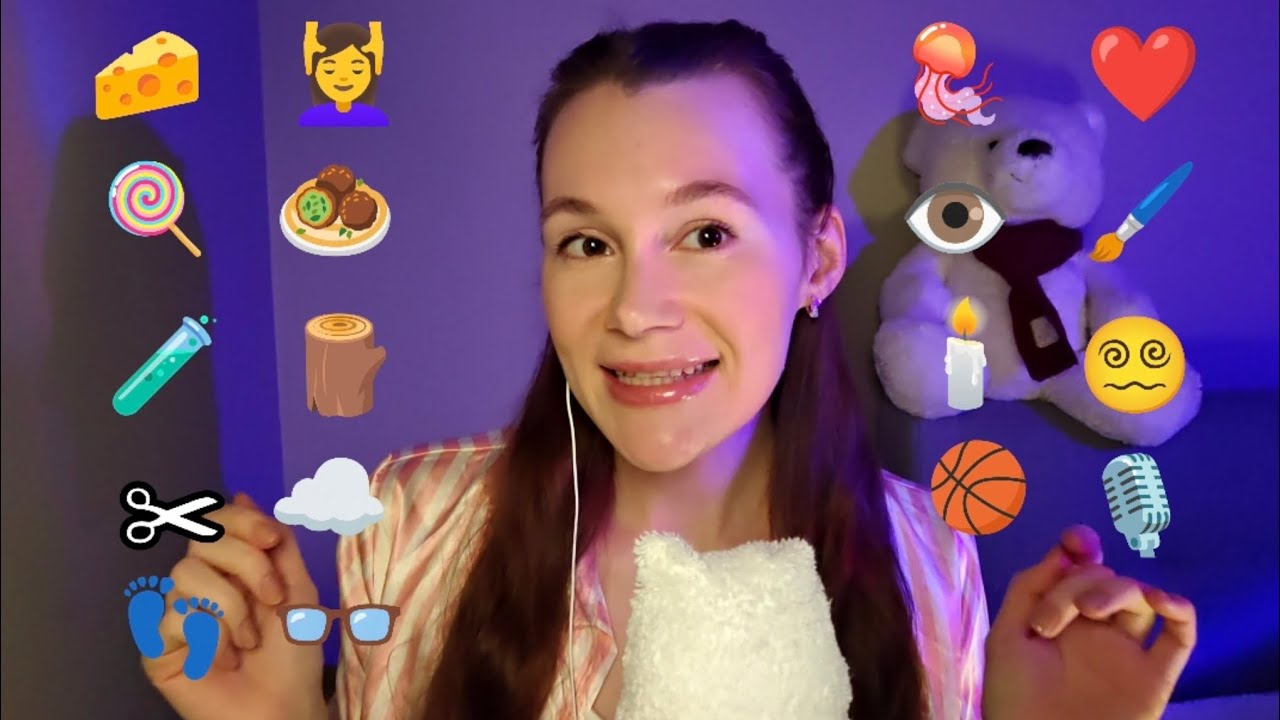 ASMR Emoji Challenge 🧆🪼🍭 