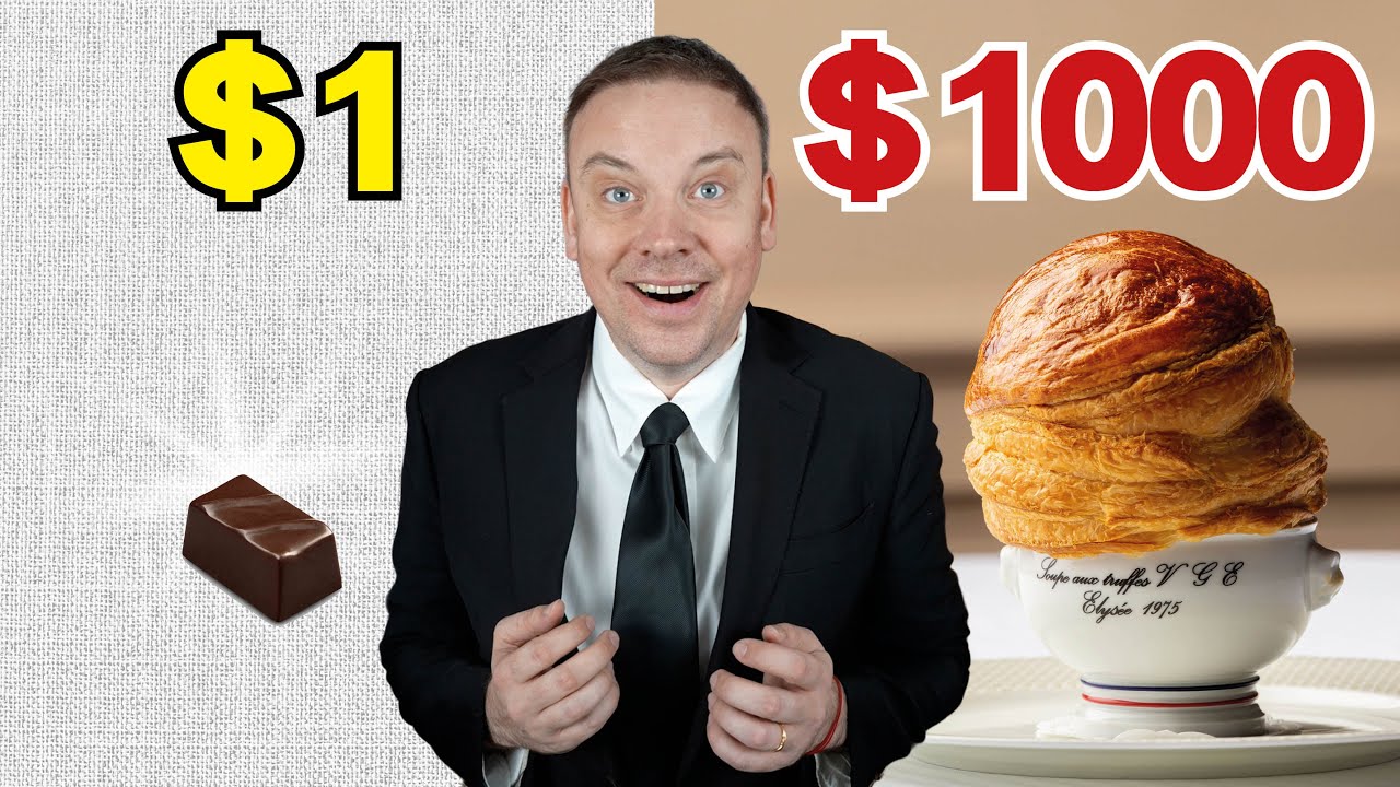 Trying FRENCH FOOD from $1 to $1000 - 我尝试了1元及1万元的法国美食!