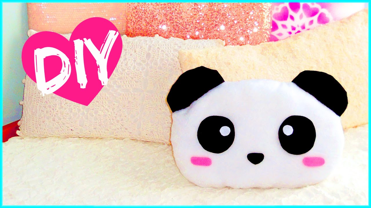 DIY ROOM DECOR! Cute panda pillow (Sew/no sew) | Lovely gift idea!
