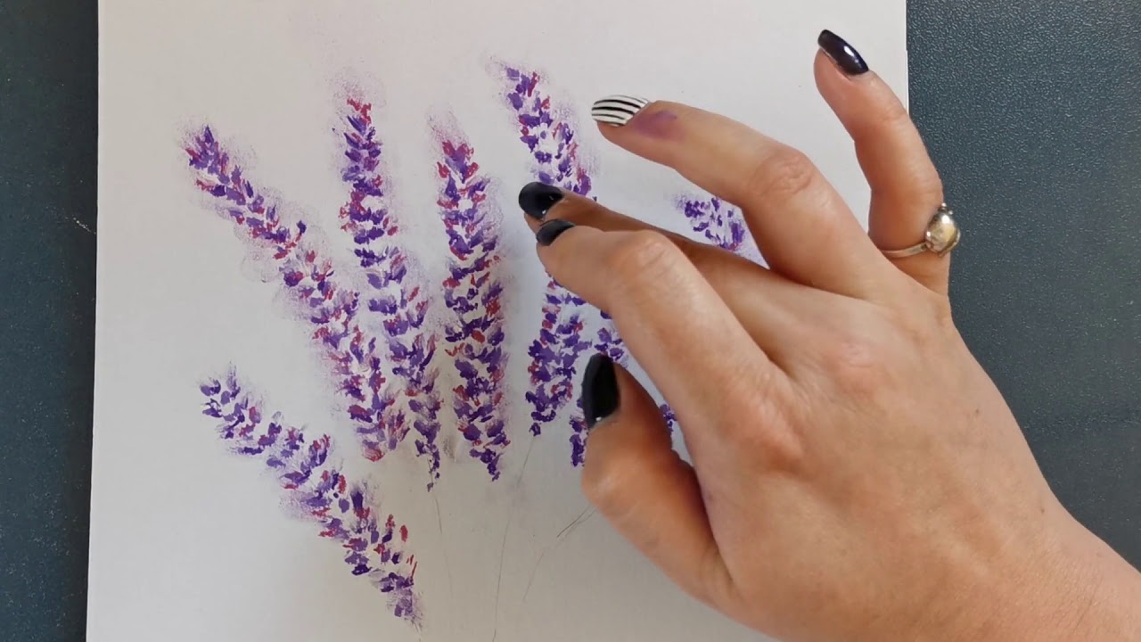 Lato lawendą pachnące - Jak namalować lawendę pastelami? How to draw lavender in soft  pastel?