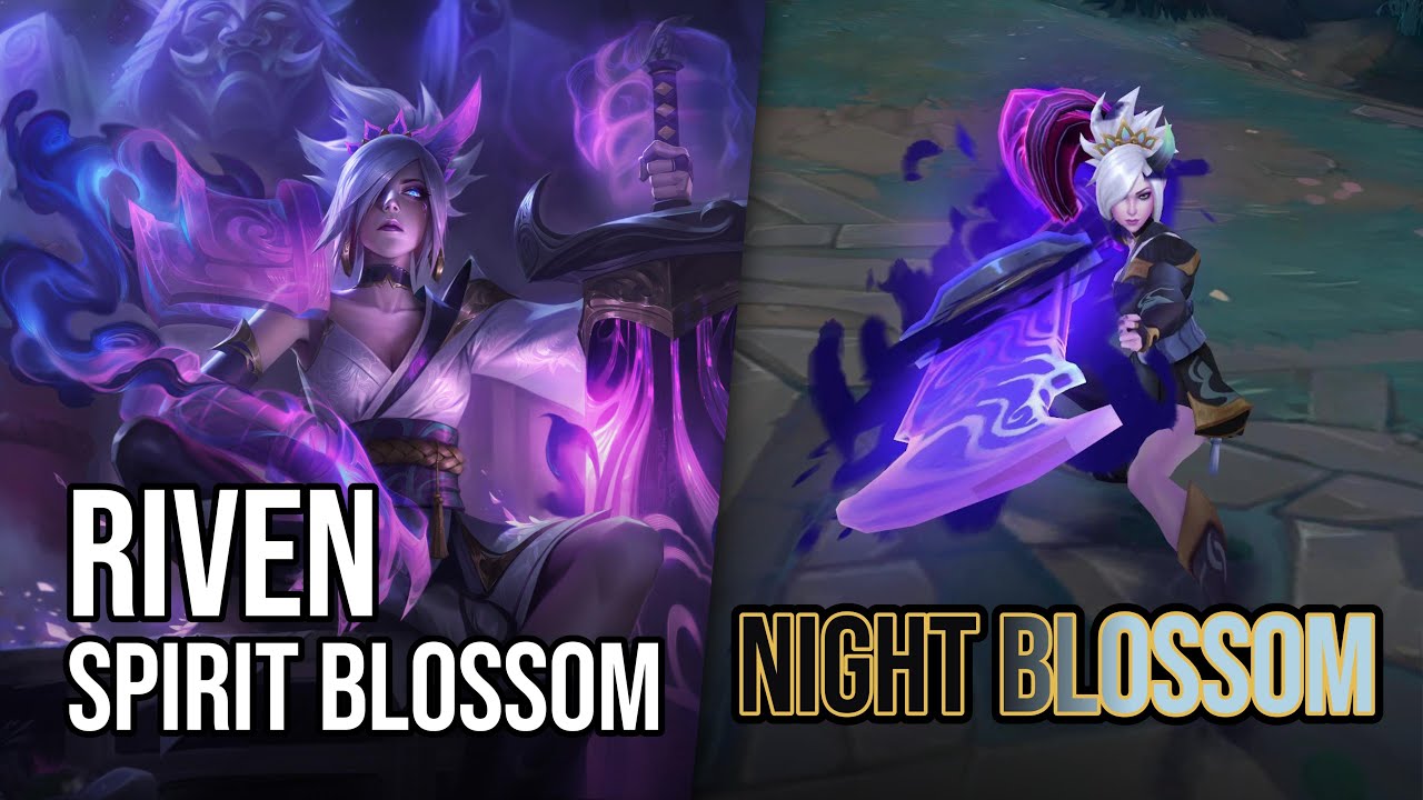 Скин «Ночной цветок» для «Духовного цветения» для «Райвен» | League of Legends | Цветовая гамма