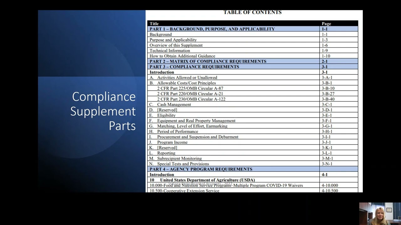 OMB Compliance Supplement 2022 - State Agency Training