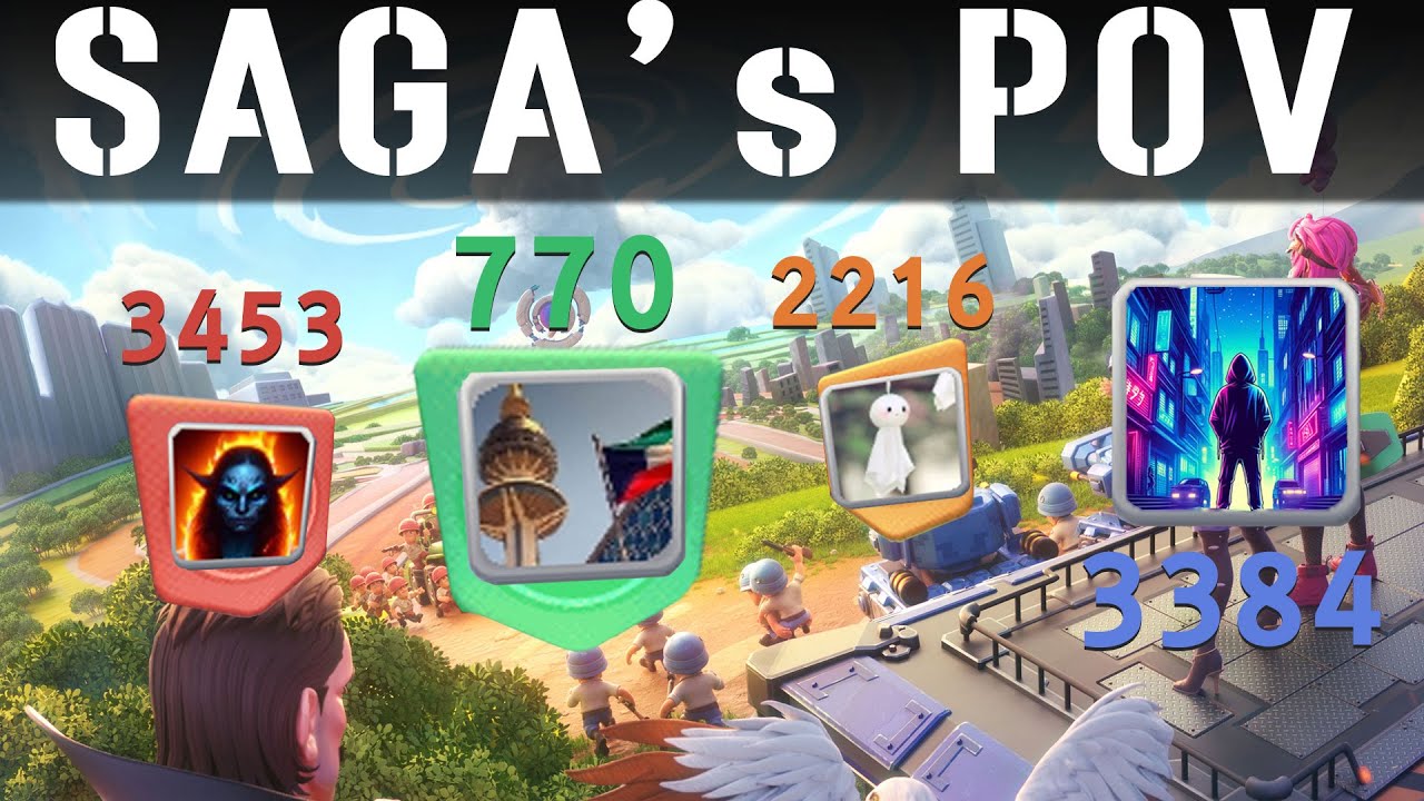SAGA | Topwar 거인의 협곡 3384 vs 770 vs 2216 vs 3453 | TW Titan Canyon 3384 vs 770 vs 2216 vs 3453