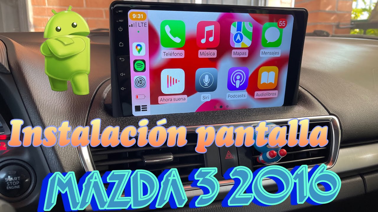 Instalación pantalla android Mazda 3 14-18 con BOSE