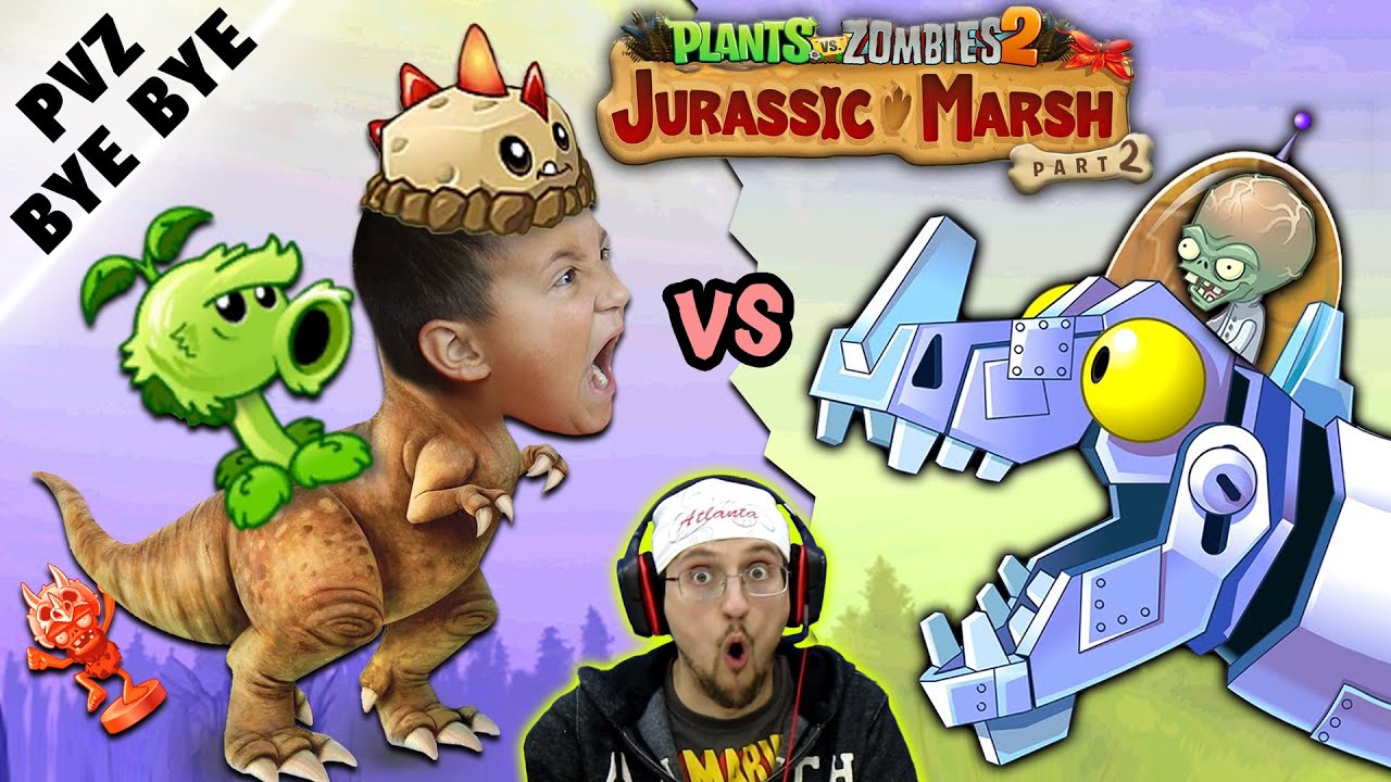 Нет больше ПВЗ 2! Майк против юрского болотный zomboss! zombot dinotronic mechasaur