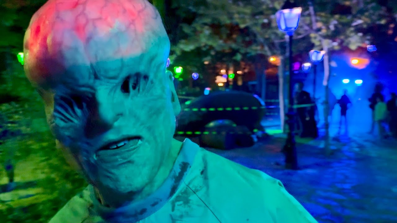 [4K] HALLOWEEN PARQUE DE ATRACCIONES DE MADRID 2024 - AREA 51