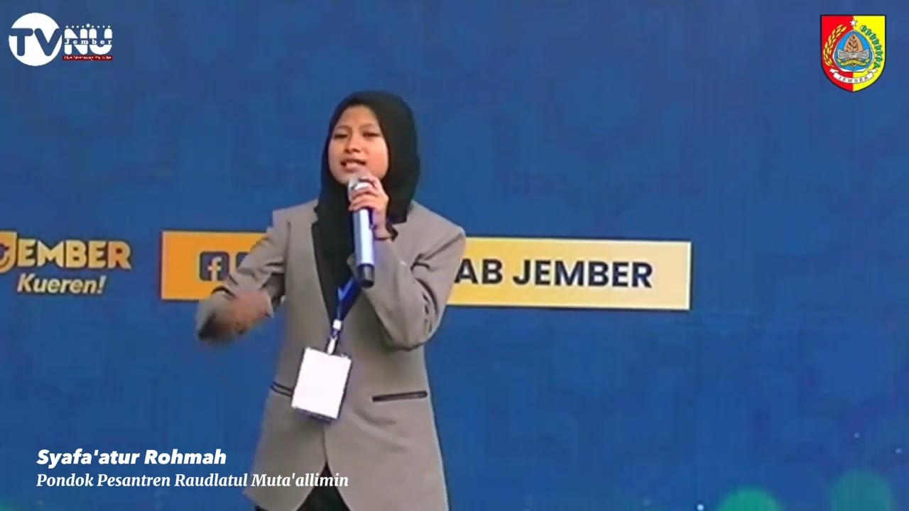 PESERTA TERBAIK FESTIVAL DA'I TINGKAT KABUPATEN JEMBER || Syafa'atur Rohmah #harisantrinasional
