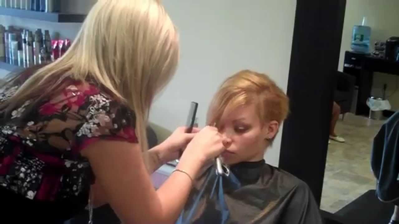 Razor Cut on Thick Hair